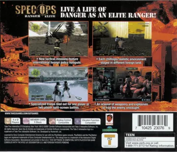 Spec Ops - Ranger Elite (US) box cover back